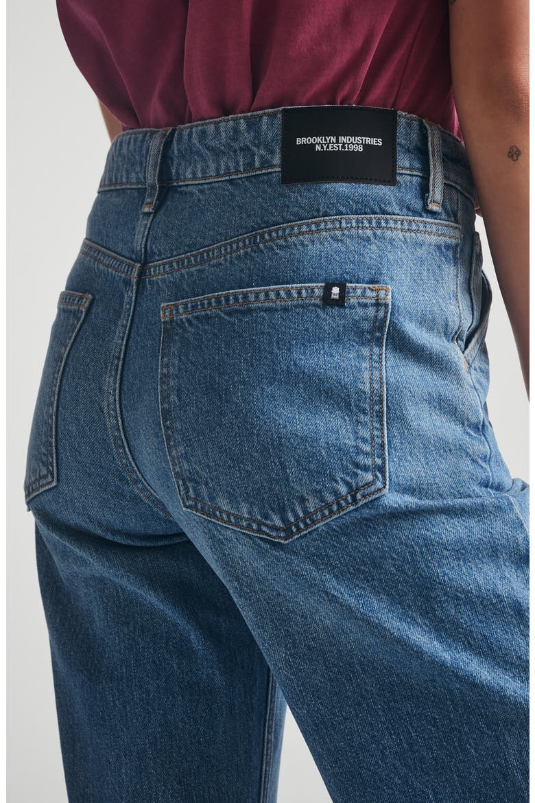 Utility Straight Leg Jeans, Alternate, color, INDIGO BRUSHED DENIM