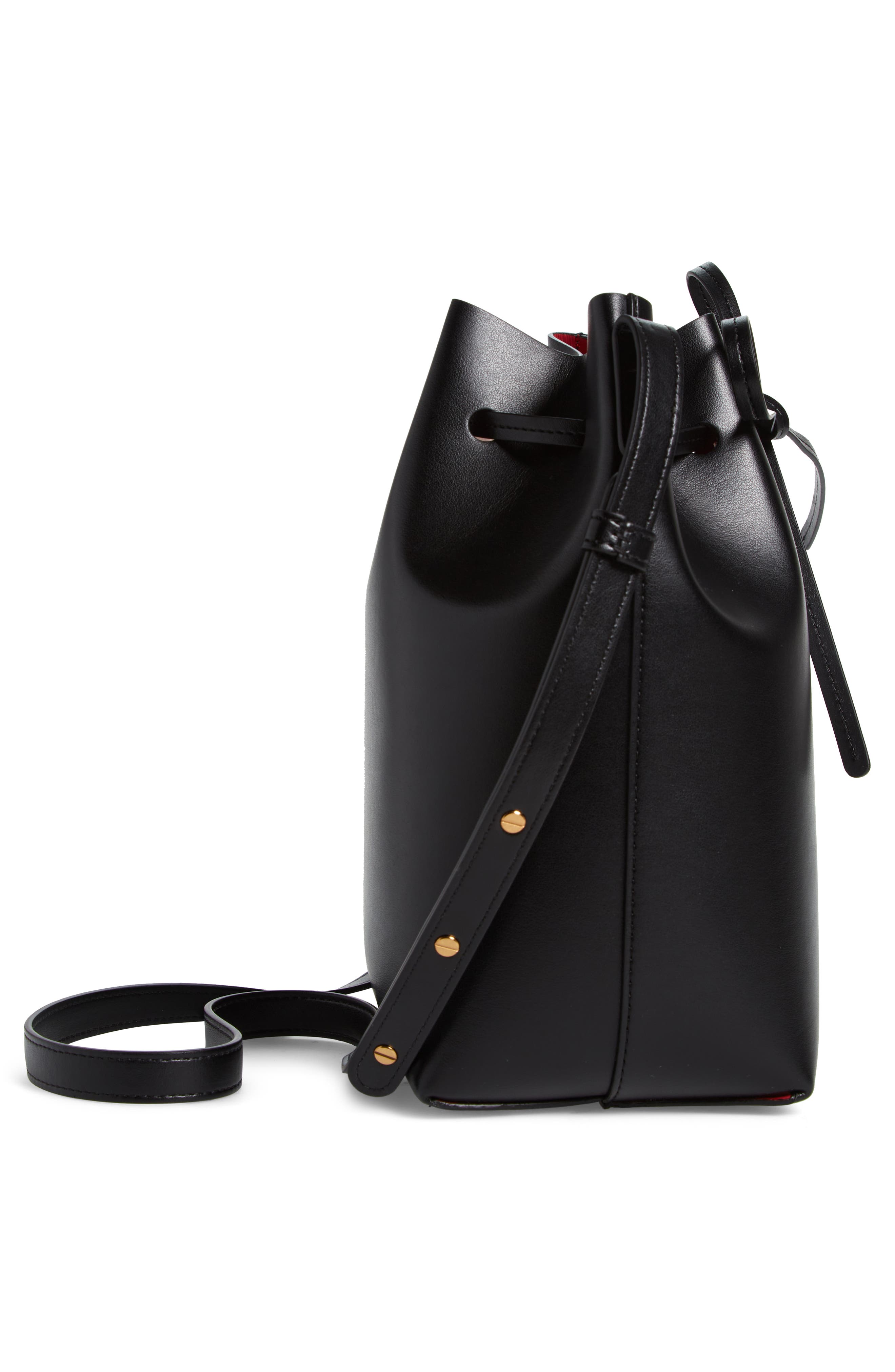 Mansur Gavriel Mini Bucket Apple Faux Leather Bag, Alternate, color, 