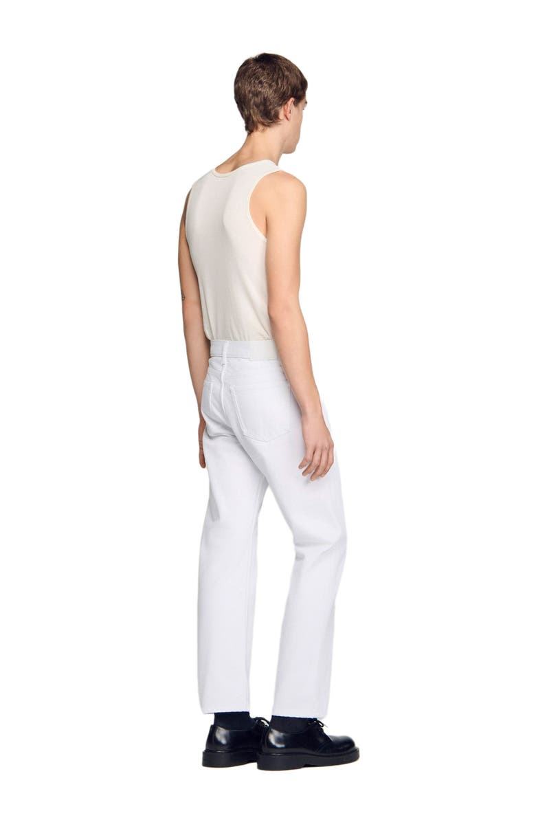 SANDRO Regular raw jeans, Alternate, color, White