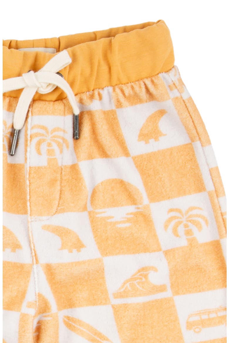 Kids' Rust Surf Print Cotton Pull-On Shorts, Alternate, color, POINT BREAK