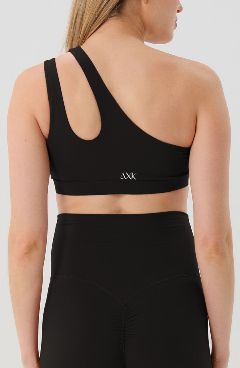 AXK Women's Cross Body Nursing Bra With Easy-Release Breastfeeding Clips and One-Shoulder Design, Alternate, color, Black