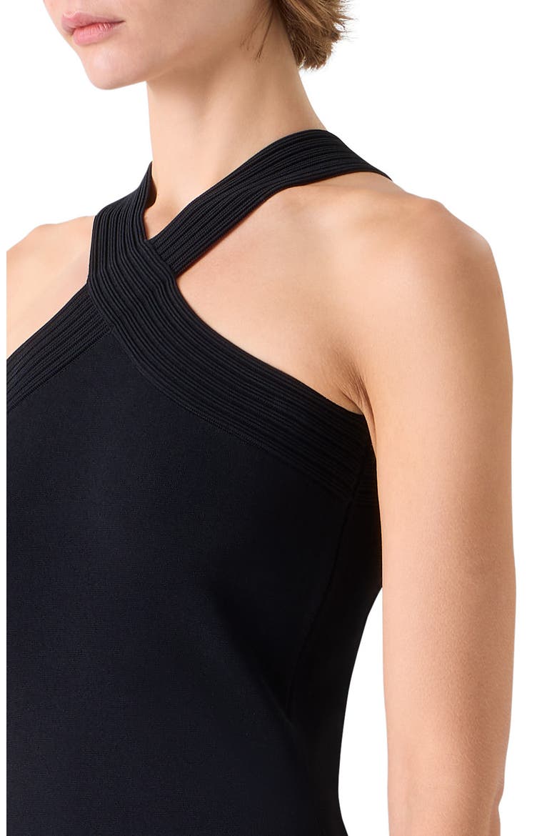 Cross Strap Sweater Dress, Alternate, color, BLACK