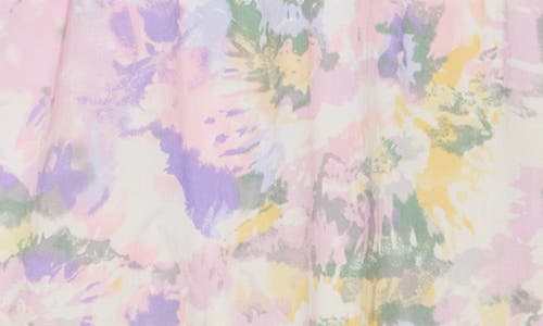 Tart Royan Empire Waist Organic Cotton Midi Dress In Violet Tie Dye
