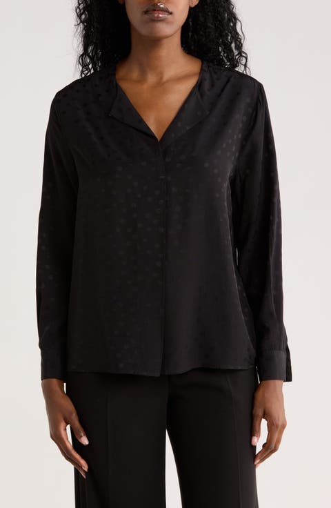 Dot Popover Woven Top