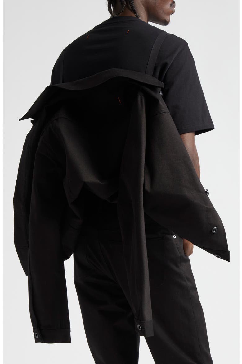 Three-Pocket Cotton Bomber Jacket, Alternate, color, BLACK
