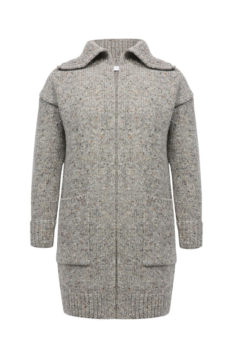 Celtic & Co. Donegal Longline Coatigan, Main, color, Grey Pebble