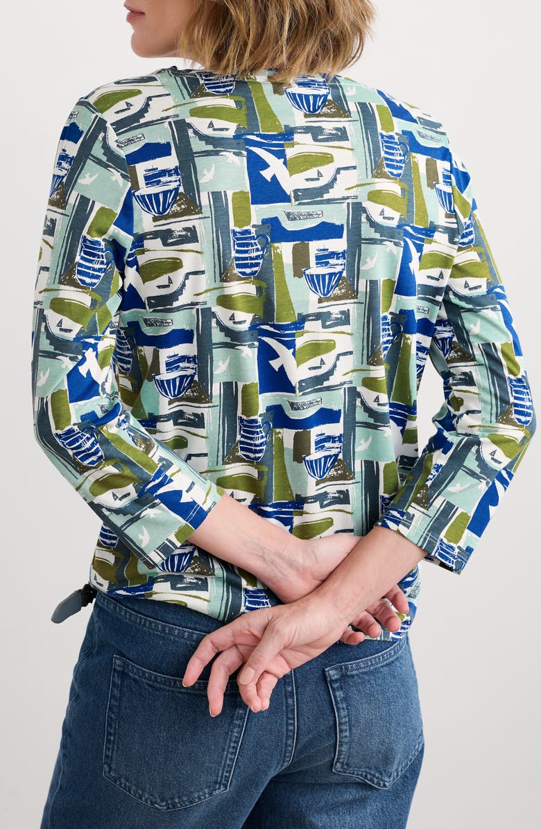 Seasalt Cornwall Kellow Print Three Quarter Sleeve Jersey Top, Alternate, color,