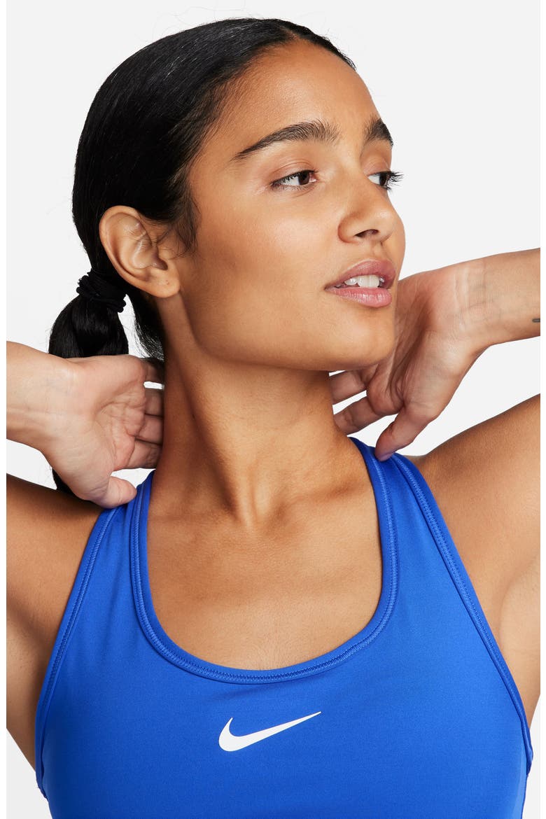 Dri-FIT Swoosh Medium Support Padded Sports Bra, Alternate, color, 405 HYPRYL/WHITE