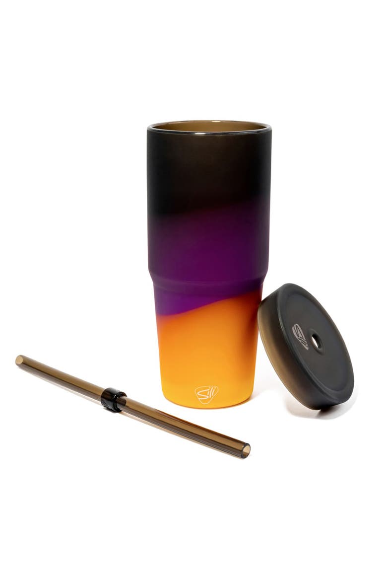 Silicone 32Oz Straw Tumblers 2 Pack, Alternate, color, Multicolored