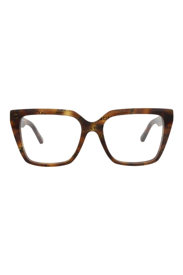 53mm Rectangular Optical Glasses, Main, color, HAVANA HAVANA TRANSPARENT
