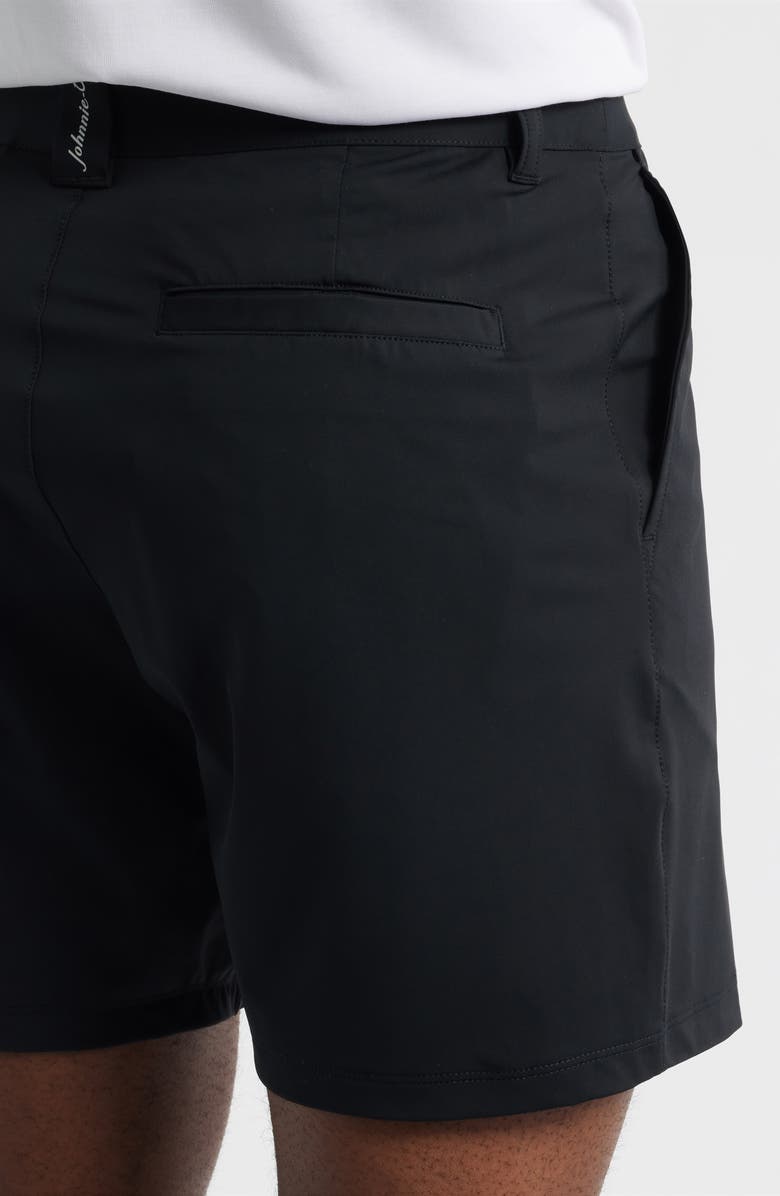 johnnie-O Fusionn Stretch Nylon Chino Shorts, Alternate, color, Black