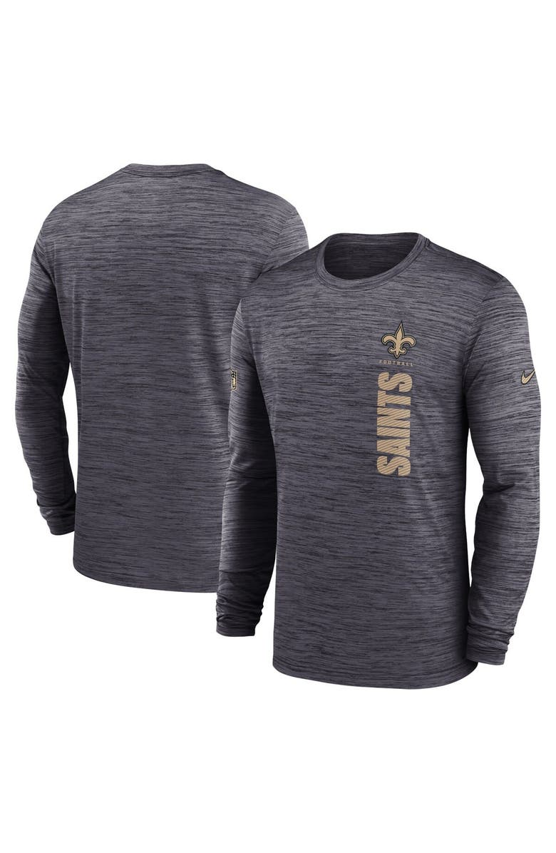Nike Men's Nike Black New Orleans Saints 2024 Sideline Velocity Performance Long Sleeve T-Shirt, Main, color, Black