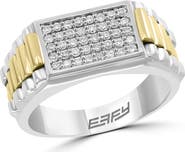 EFFY Diamond Two-Tone Statement Ring in Sterling Silver & 14K Yellow Gold