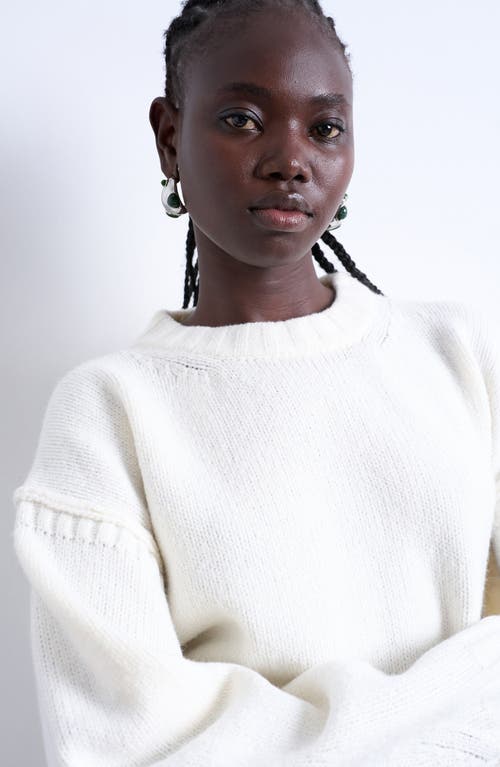 Topshop Exposed Seam Sweater In Multi