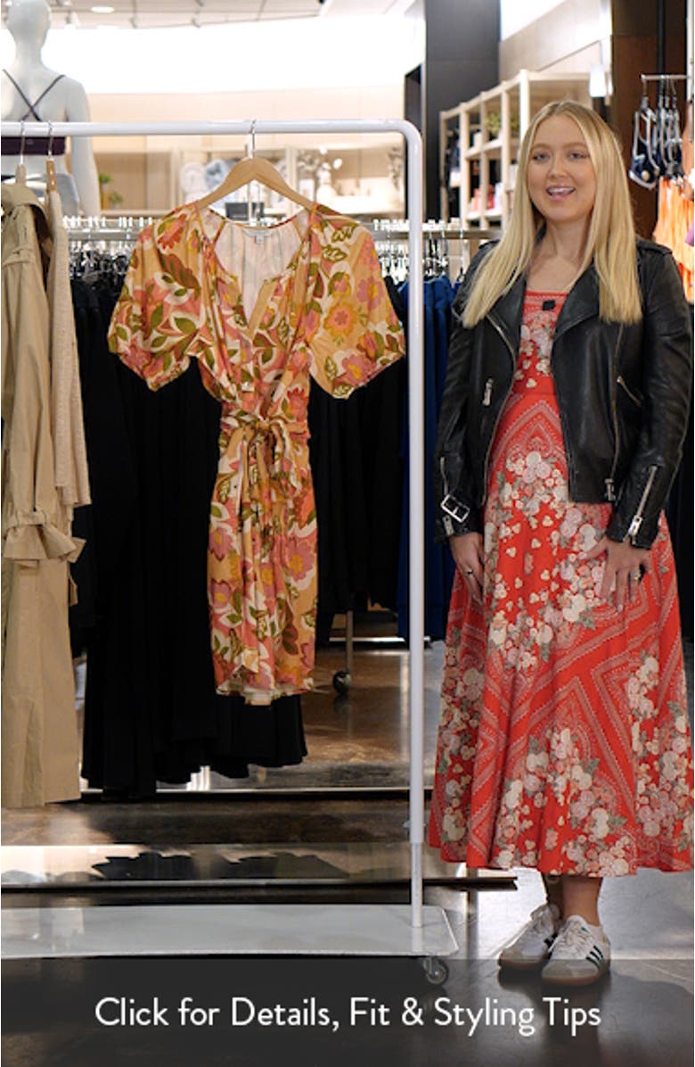 Floral Shirred Shirtdress, sales video thumbnail