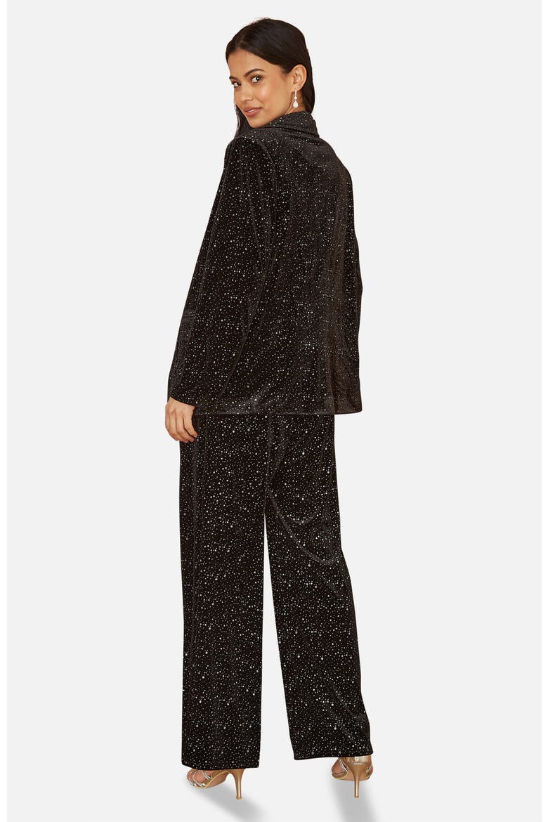 Velvet Sparkle Oversize Blazer, Alternate, color, Black