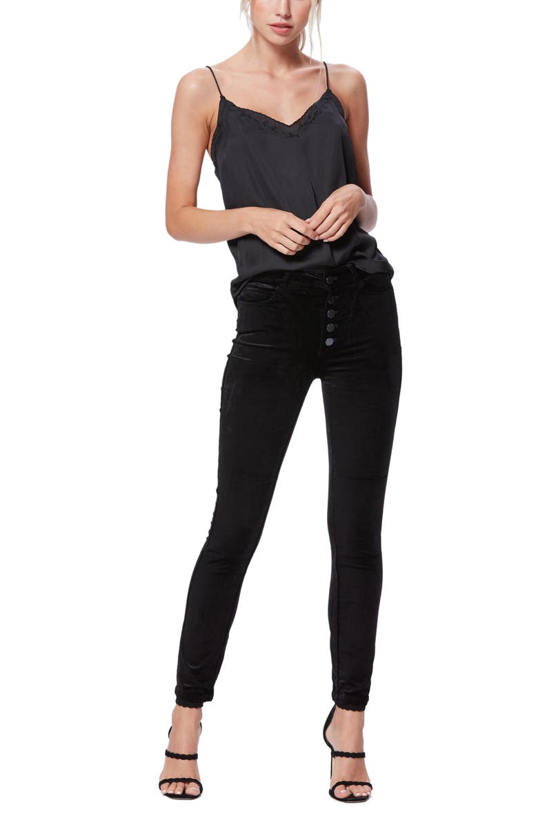 PAIGE Hoxton Velvet Ankle Pants, Alternate, color, 