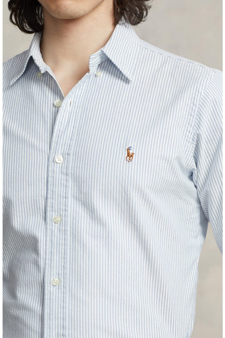 Classic Oxford Button-Down Sport Shirt, Alternate, color, BLUE/WHITE