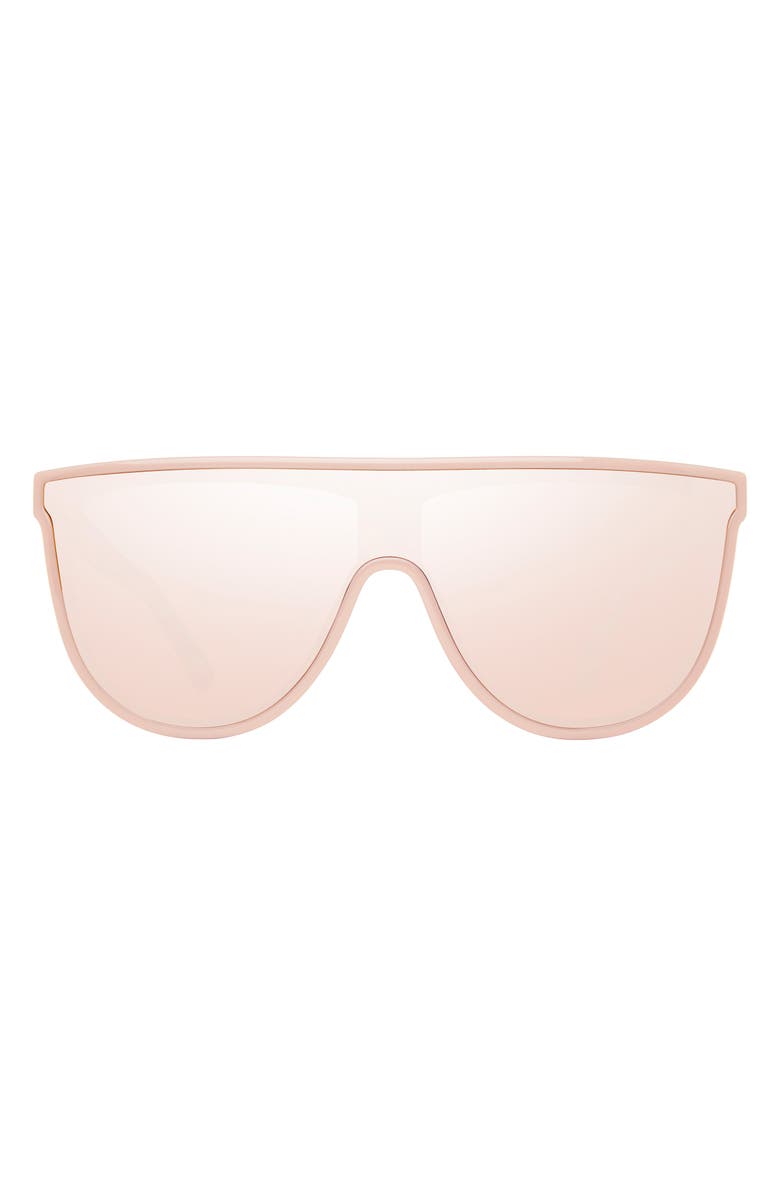 Kurt Geiger London Regent 99mm Oversize Shield Sunglasses, Main, color, Light Pink/ Rose Flash