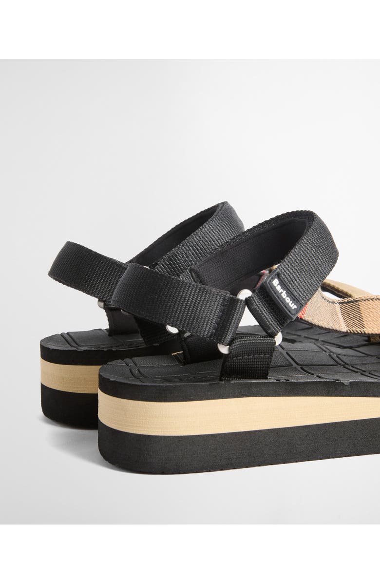 Barbour Mila Wedge Sandal, Alternate, color, Black/ Dress Tartan