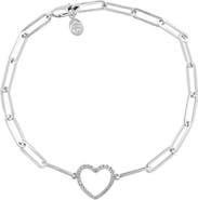 EFFY Sterling Silver Diamond Open Heart Bracelet - 0.11 ctw.
