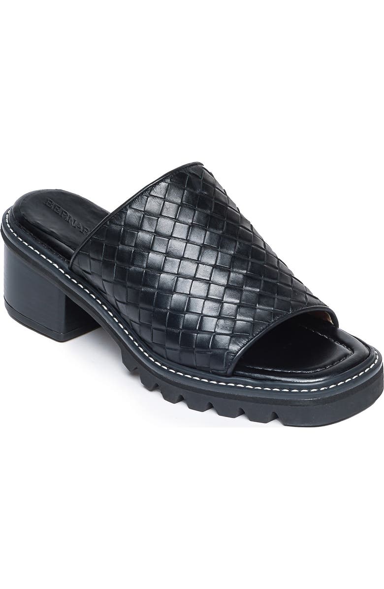 BERNARDO STUDIO Sindy Woven Leather Mule Sandal, Main, color,