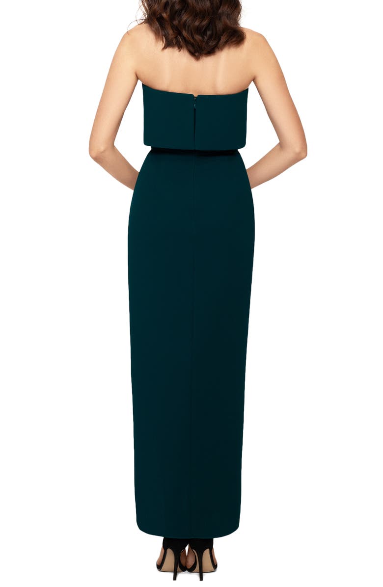 Xscape Evenings Xscape Strapless Popover Scuba Crepe Gown, Alternate, color, 