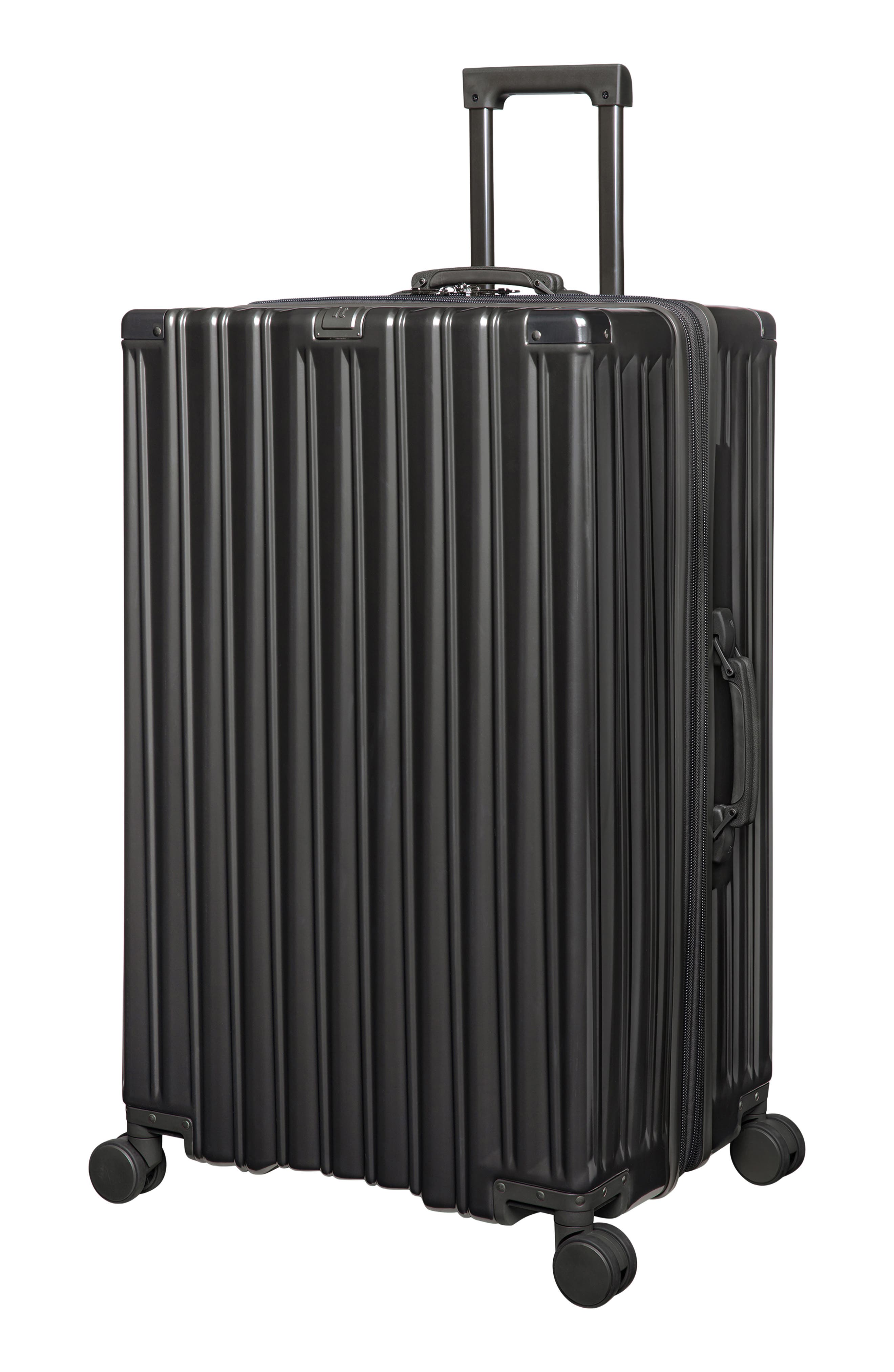 Fast Track Expandable Hardside Checked Spinner Suitcase