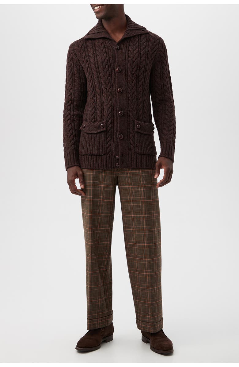 MR TURK Raleigh Cableknit Sweater Coat, Main, color, Mudcloth