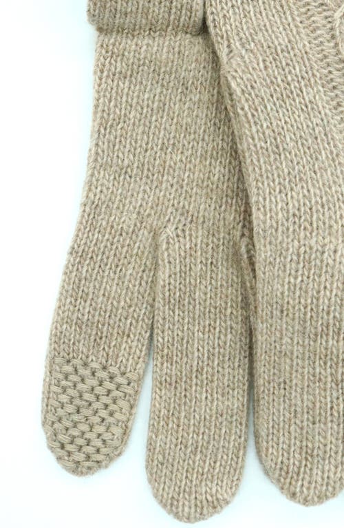 Portolano Cashmere Tech Gloves In Neutral