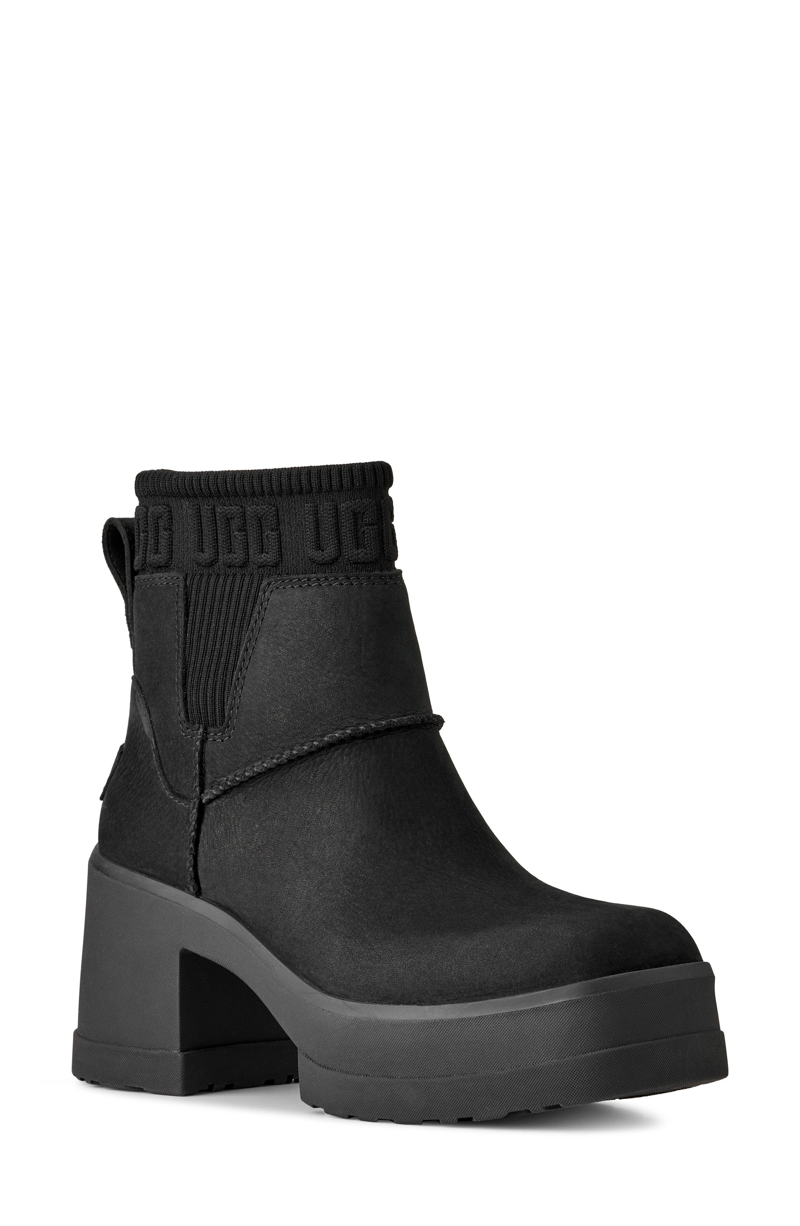 UGG<sup>®</sup> Moxy Water Resistant Chelsea Boot, Main, color, Black