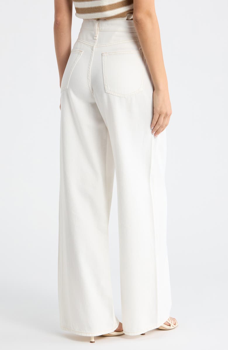 rag & bone Featherweight Sofie High Waist Wide Leg Jeans, Alternate, color, White