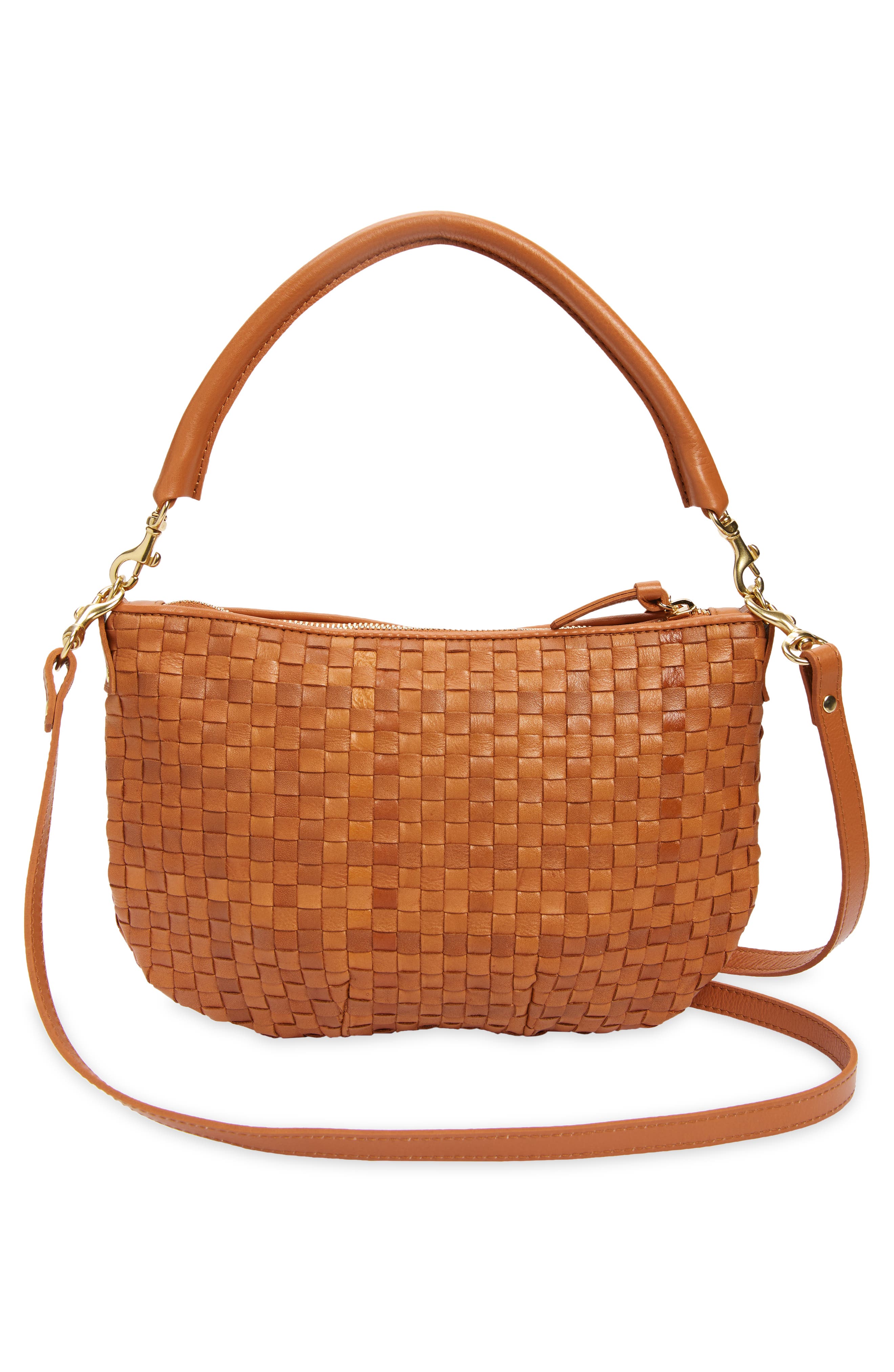 Petit Moyen Woven Messenger Bag, Alternate, color, NATURAL WOVEN CHECKER