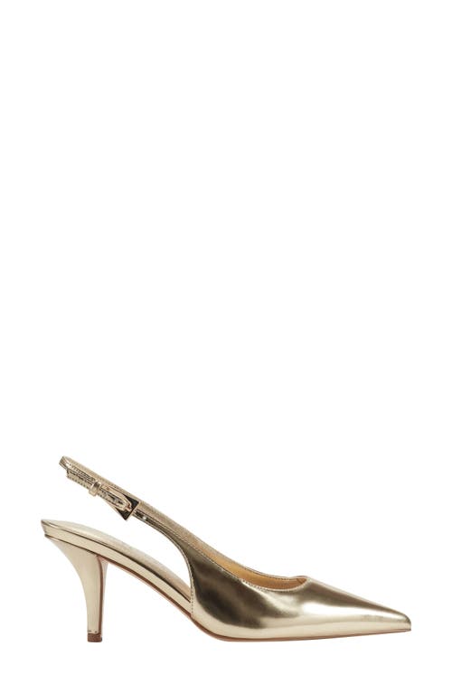 Marc Fisher Ltd Dorie Slingback Pointed Toe Pump In Gold