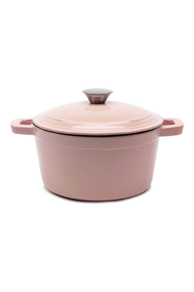 INTERNATIONAL Cast Iron 3qt. Round Stockpot - Pink, Main, color, PINK