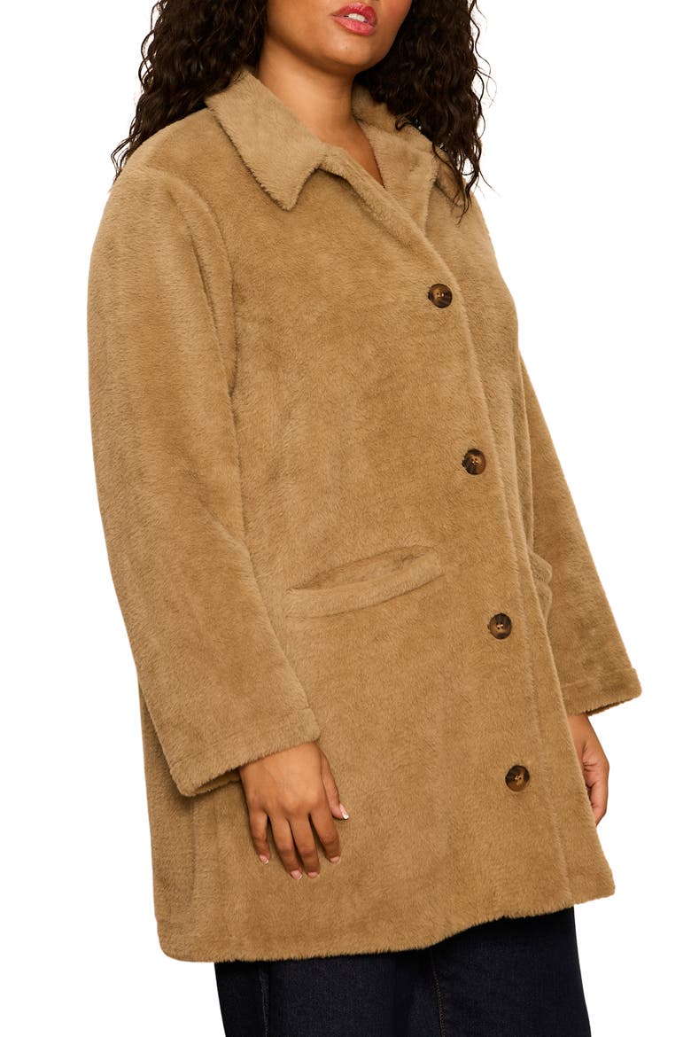 Upside Faux Fur Jacket, Alternate, color, HOT COCOA BROWN