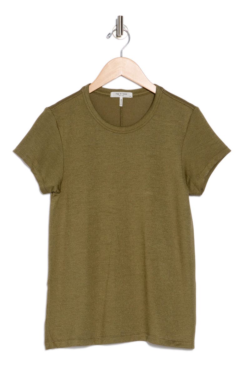 Lea Crewneck T-Shirt, Alternate, color, OLIVE
