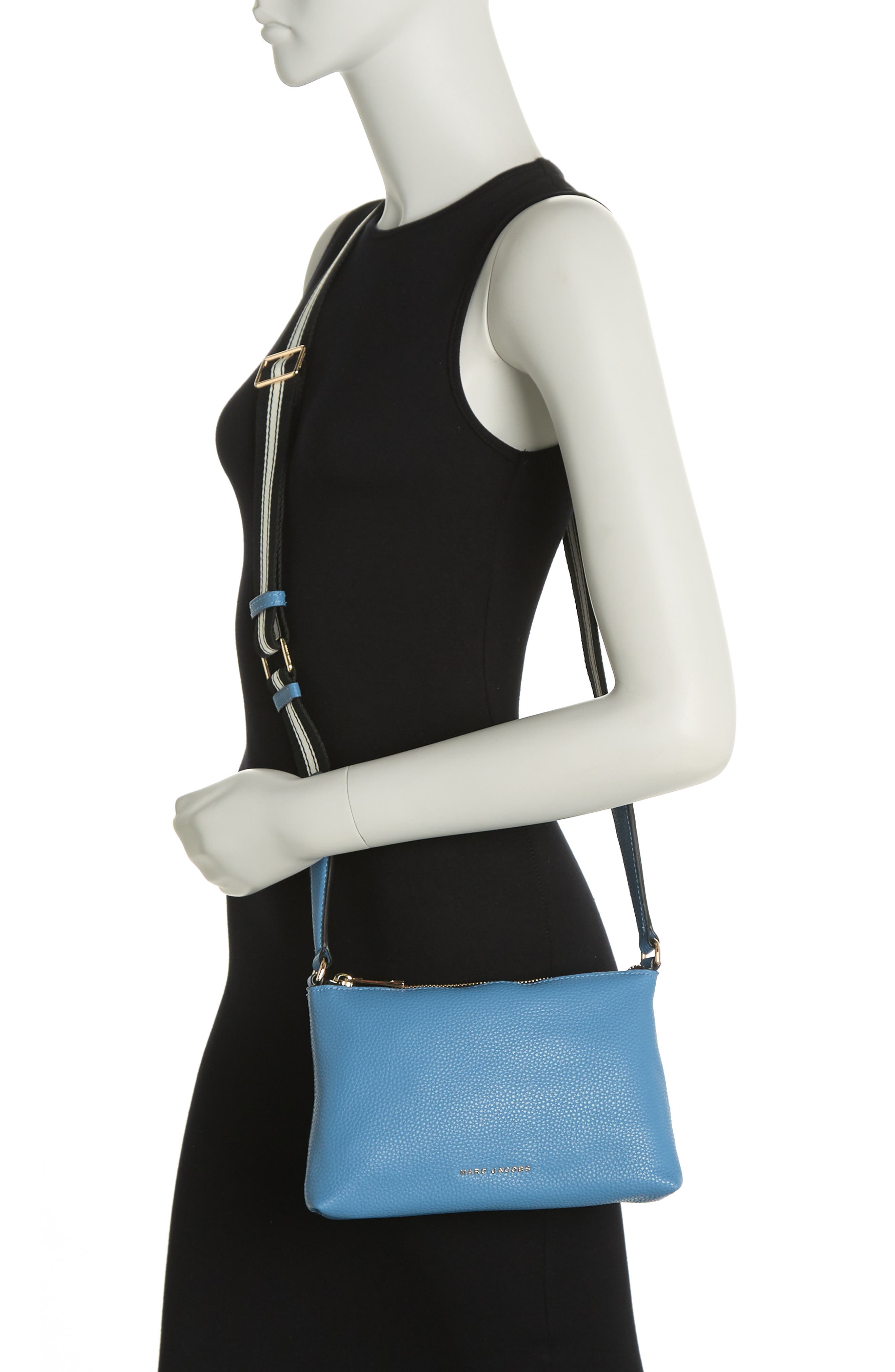 The Cosmo Leather Crossbody Bag, Alternate, color, BLUE HAVEN