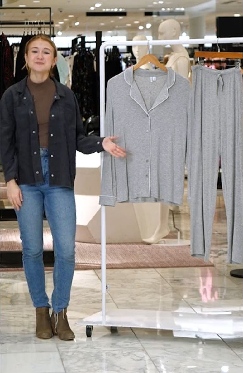 Moonlight Eco Long Sleeve Knit Pajamas