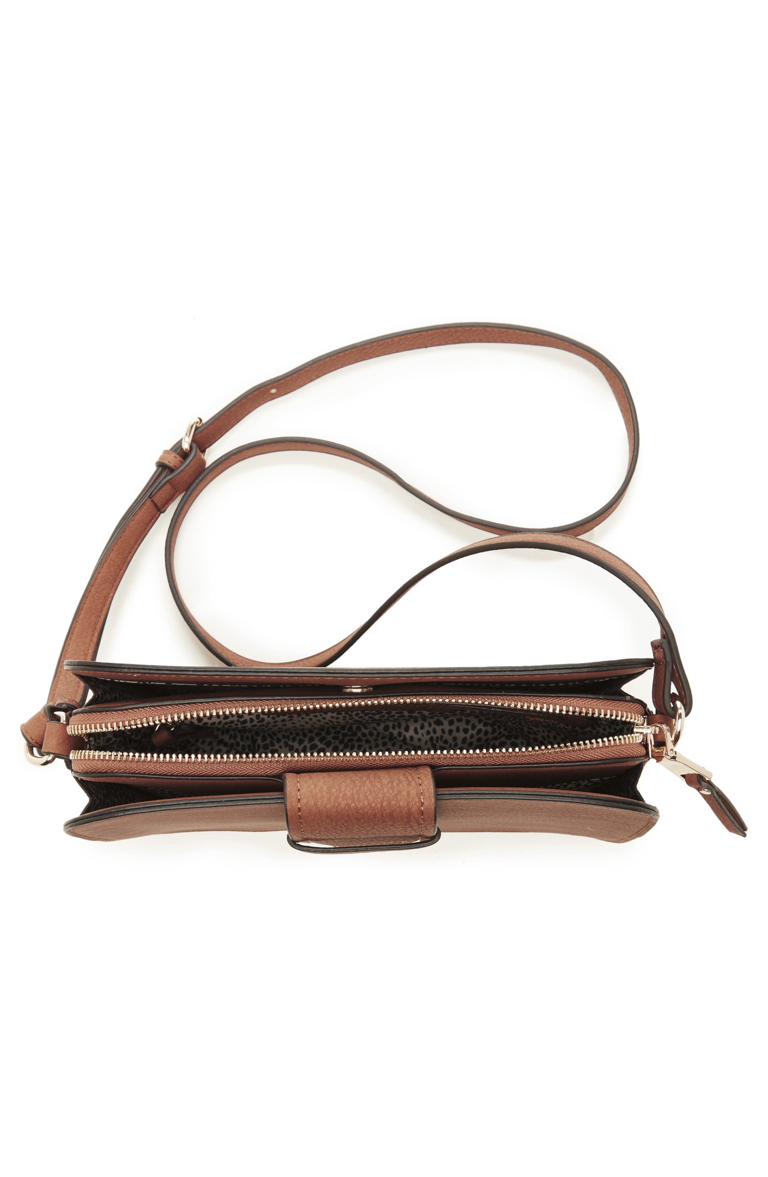 Valah Faux Leather Crossbody Bag, Alternate, color, COGNAC