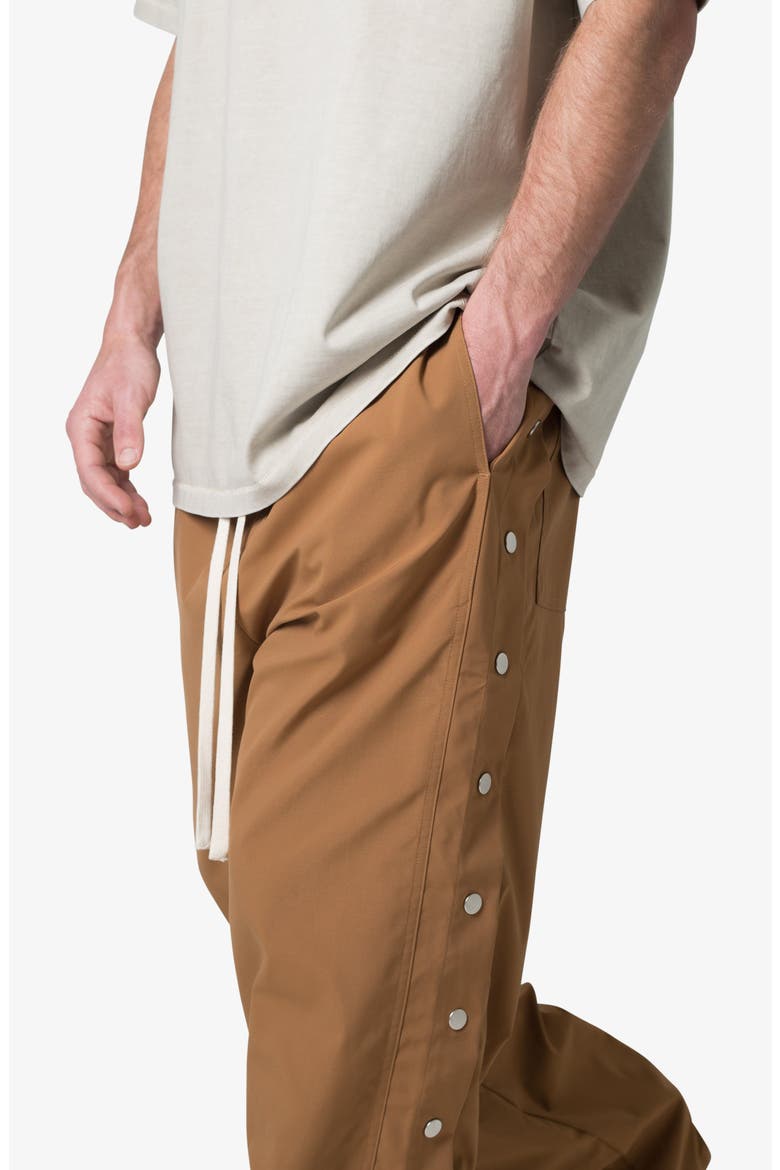 Side Snap Nylon Pants, Alternate, color, BROWN