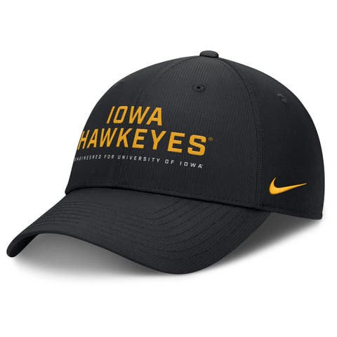 Men's Nike Black Iowa Hawkeyes 2025 On-Field Gameday Club Adjustable Hat