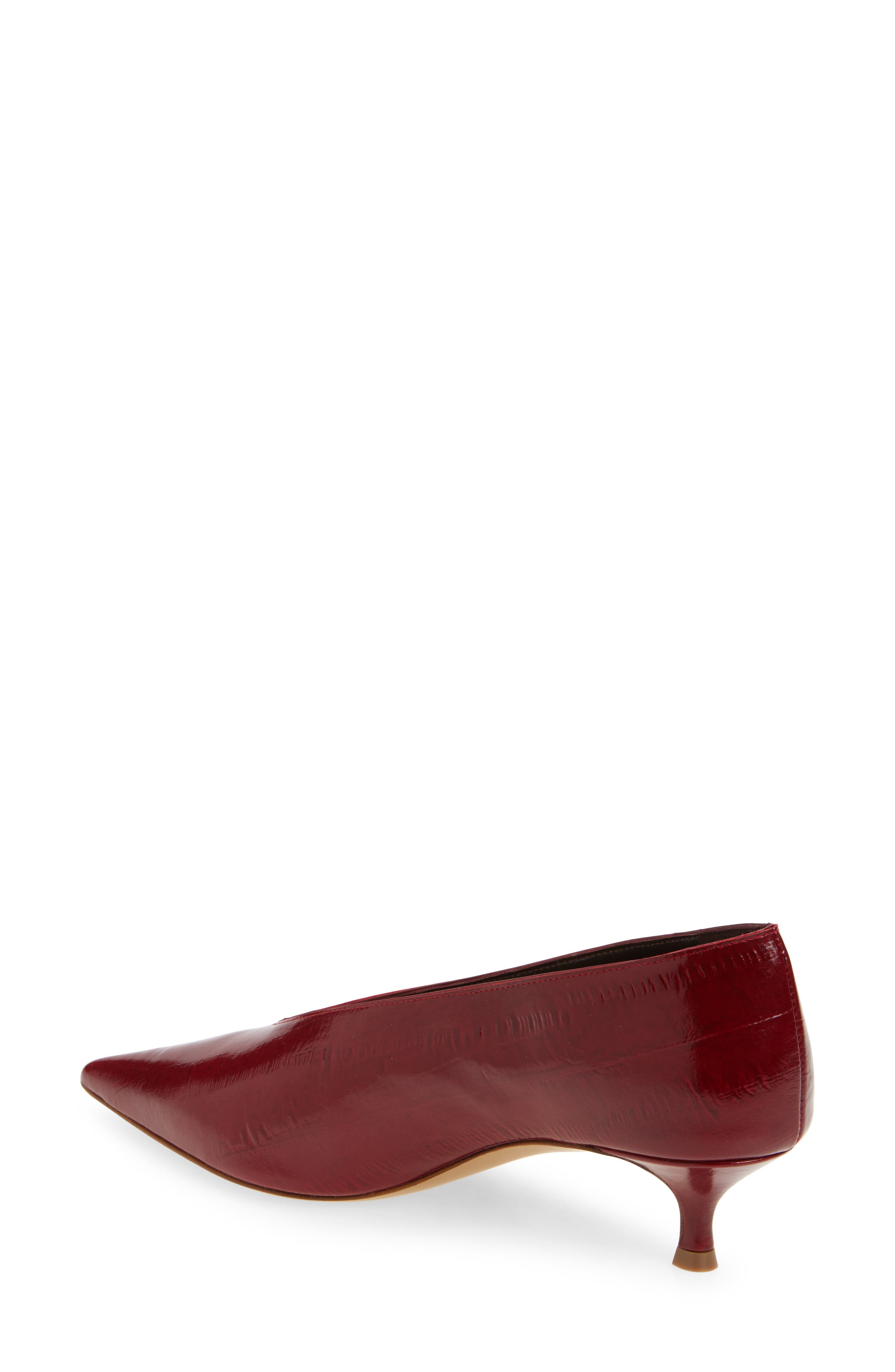 Le Monde Béryl Babouche Kitten Heel Pump, Alternate, color, Oxblood