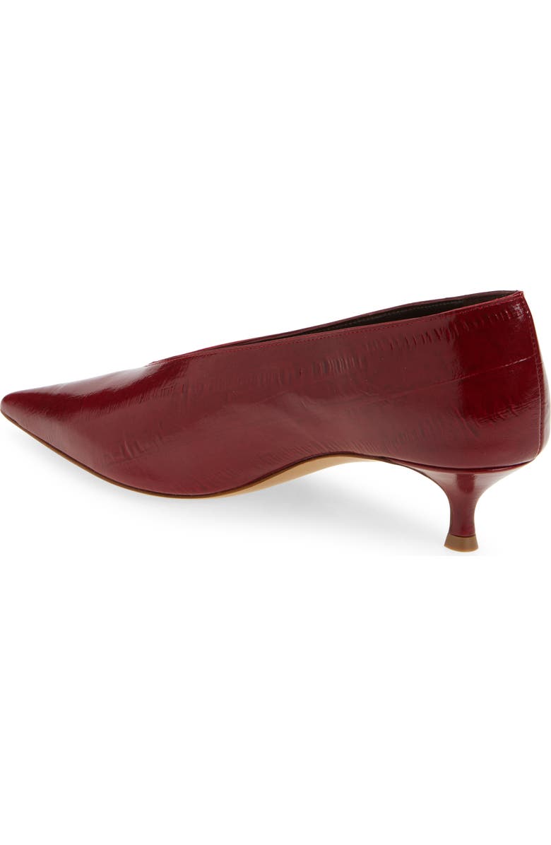 Le Monde Béryl Babouche Kitten Heel Pump, Alternate, color, Oxblood