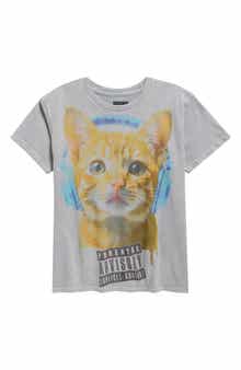 Kids' Parental Advisory Cat Graphic Tee