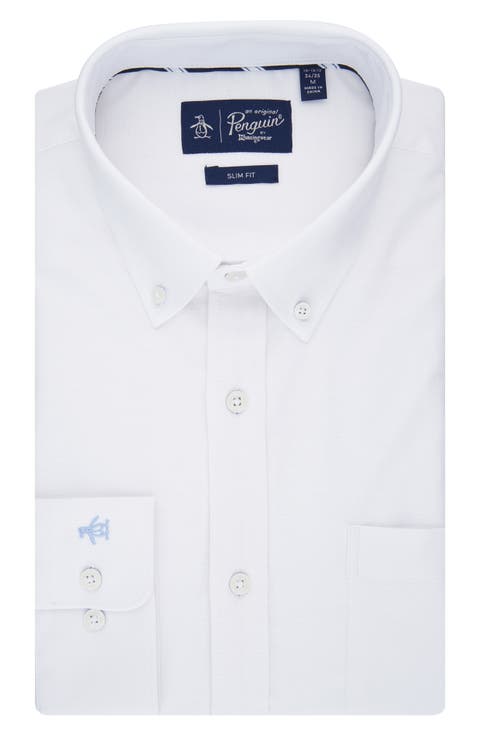 Abbot Brushed Oxford Slim Fit Dress Shirt