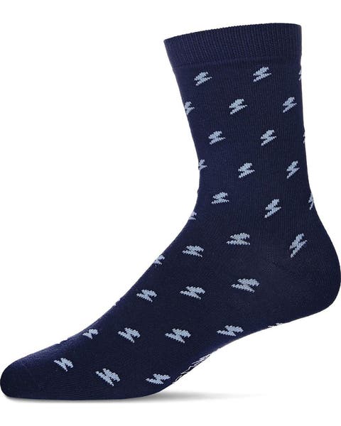 Lightning Bolt Crew Socks (Big Kid)