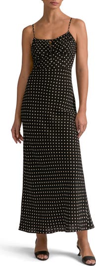 Black Polka Dot Midi Dress 3452