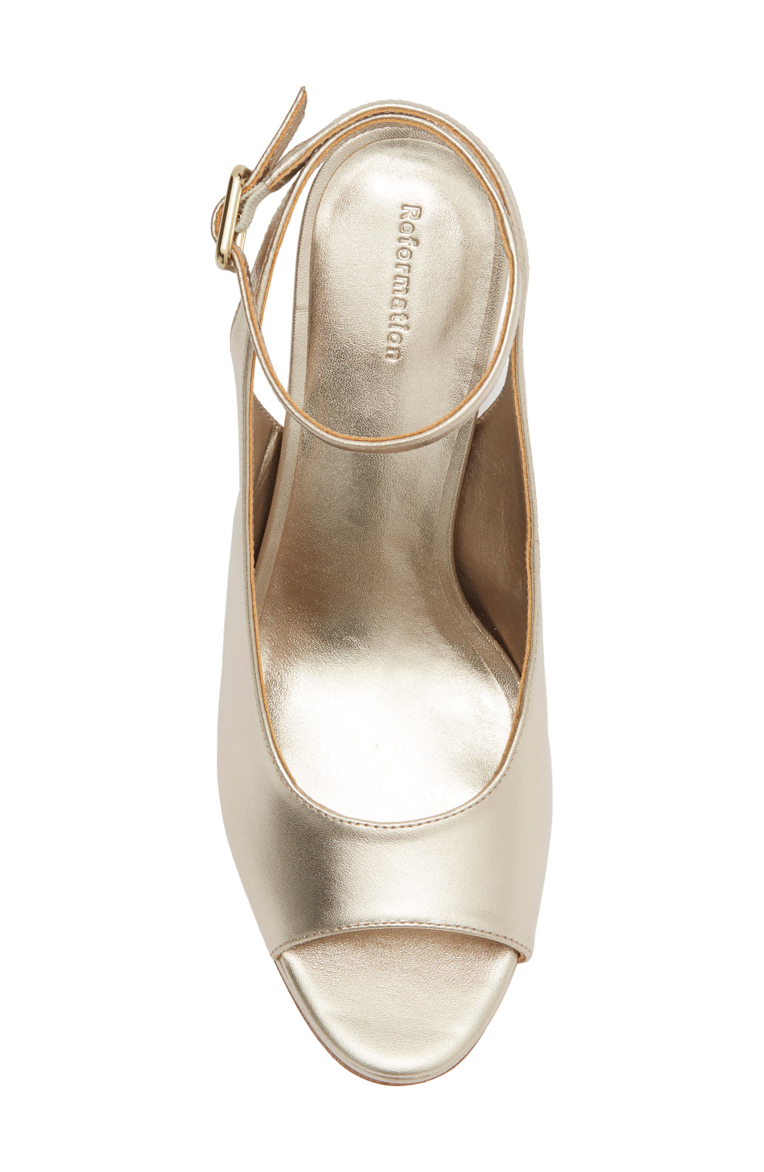 Paulette Platform Sandal, Alternate, color, GOLDEN HAZE LEATHER