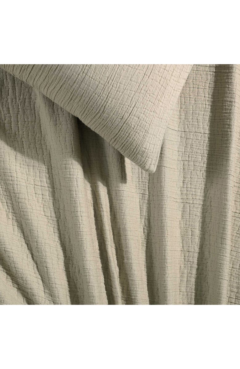 Calvin Klein Washed Textured Duvet Cover & Shams Set, Alternate, color, Absinthe Green